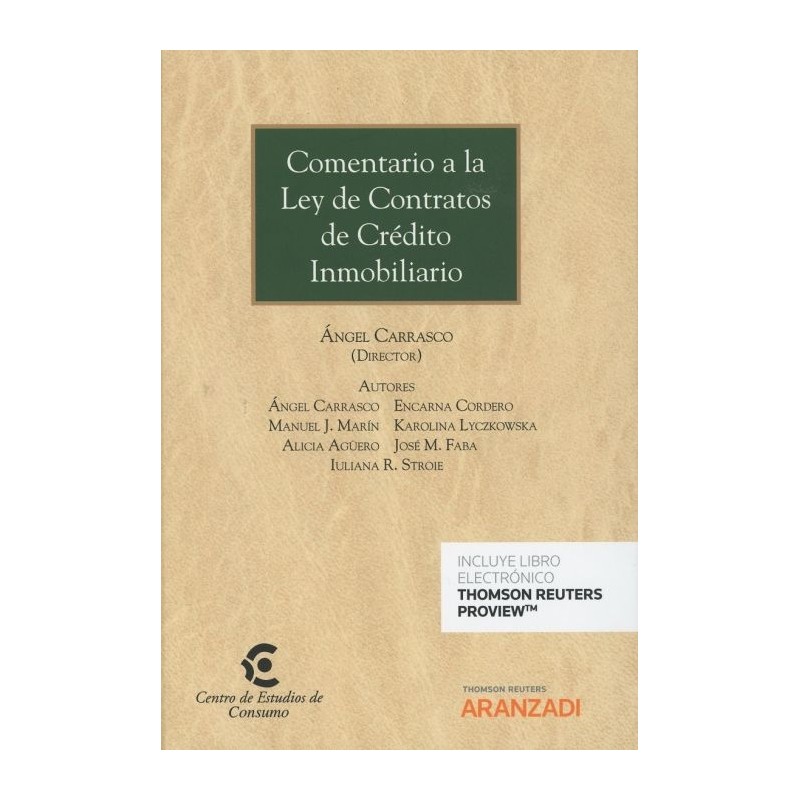 Comentario a la Ley de Contratos de Crédito Inmobiliario