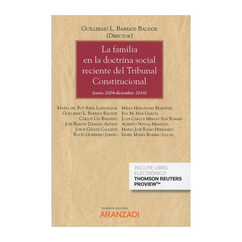 La familia en la doctrina social reciente del Tribunal Constitucional