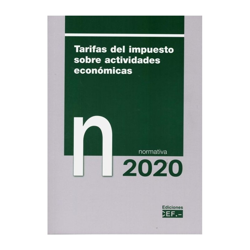 Tarifas sobre el impuesto de actividades económicas