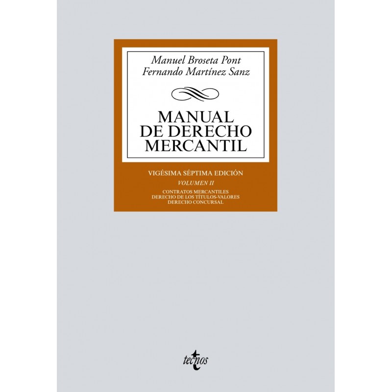 Manual de Derecho Mercantil Volumen II