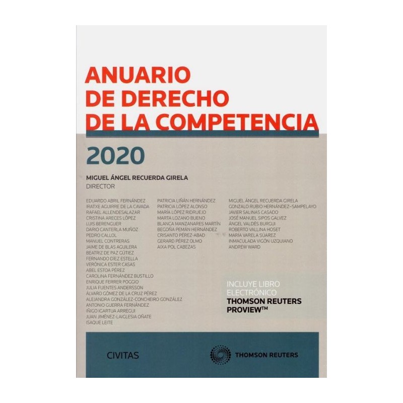 Anuario de derecho de la competencia 2020