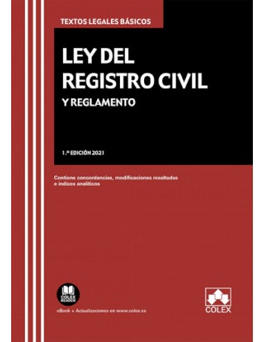 Ley del Registro Civil y Reglamento