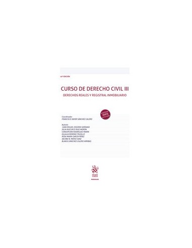 Curso de Derecho Civil III. Derechos Reales y Registral Inmobiliario