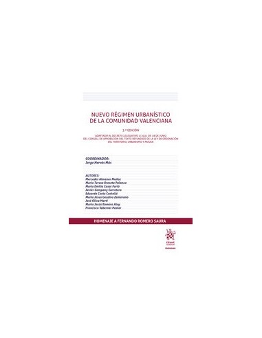Nuevo régimen urbanístico de la Comunidad Valenciana