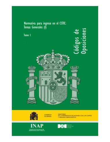 Normativa para ingreso en el CSTIC: temas generales I (cinco tomos)