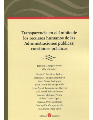 Transparencia en el ámbito de los recursos humanos de las Administraciones públicas: cuestiones prácticas
