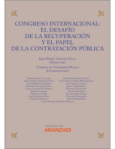 Congreso internacional: el desafío de la recuperación y el papel de la contratación pública