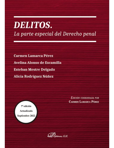 Delitos. La parte especial del derecho penal