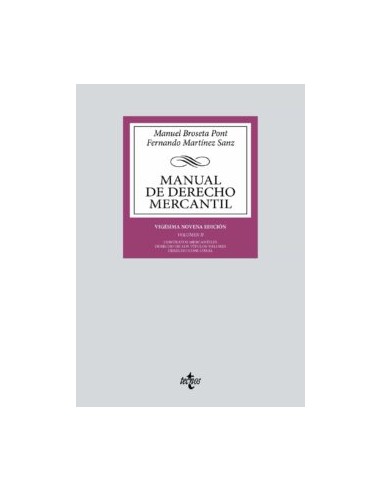 Manual de Derecho Mercantil. Volumen II