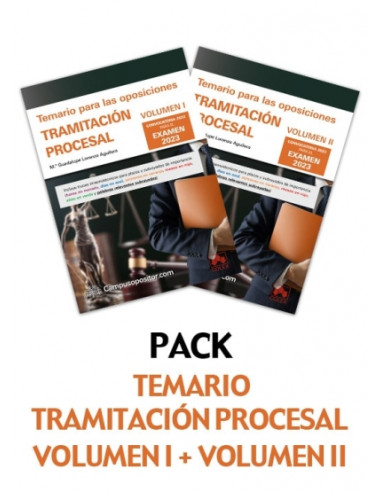 Temario para las oposiciones de Tramitación procesal 2023. PACK VOLUMEN I + VOLUMEN II