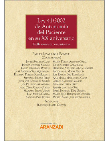 Ley 41/2002 de autonomía del paciente en su XX aniversario