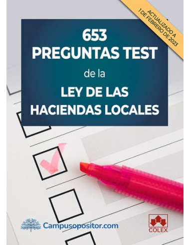 653 preguntas test de la Ley de las Haciendas Locales