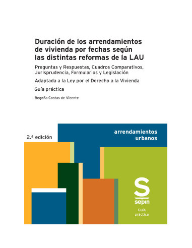 Duración de los arrendamientos de vivienda por fechas según las distintas reformas de la LAU