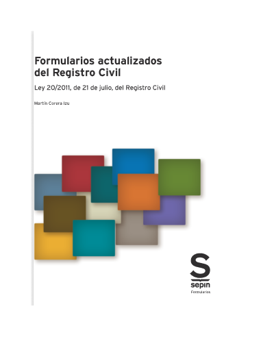 Formularios actualizados del Registro Civil