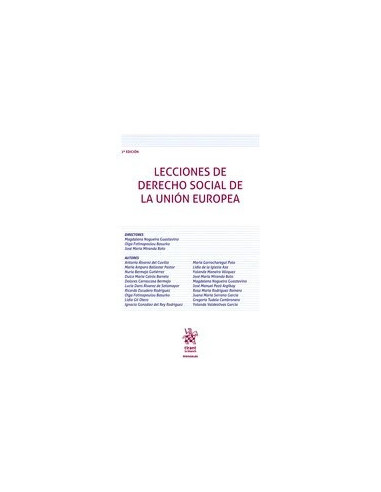 Lecciones de Derecho Social de la Unión Europea