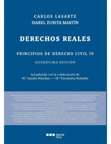 Principios de Derecho Civil. Tomo IV. Derechos reales
