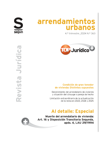 Muerte del arrendatario de vivienda: Art. 16 y Disposición Transitoria Segunda, apdo. 4, LAU 29/1994