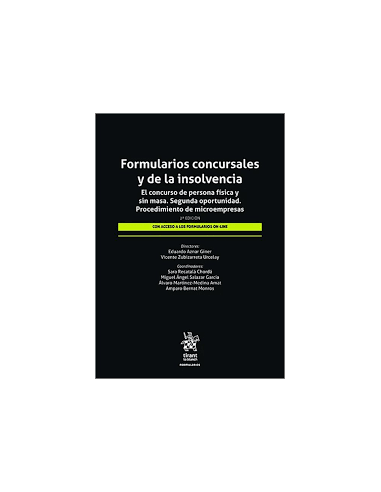 Formularios concursales y de la insolvencia. El concurso de persona física y sin masa. Segunda oportunidad