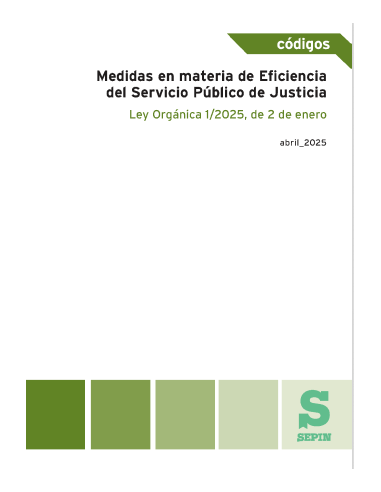 Medidas en materia de Eficiencia del Servicio Público de Justicia