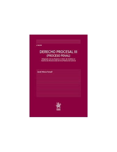 Derecho Procesal III. Proceso Penal