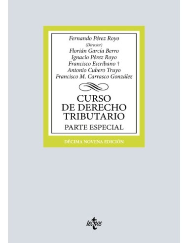 Curso de Derecho Tributario. Parte Especial