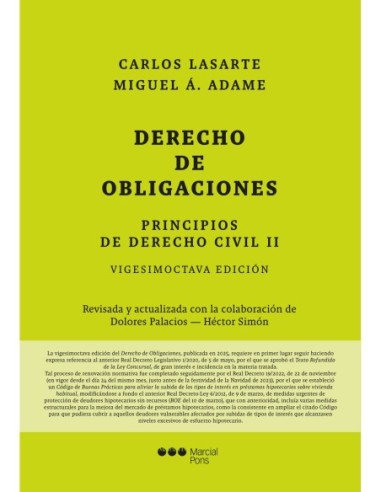 Principios de Derecho civil. Tomo II. Derecho de obligaciones