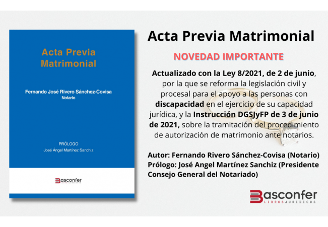 [NUEVO LANZAMIENTO] ACTA PREVIA MATRIMONIAL